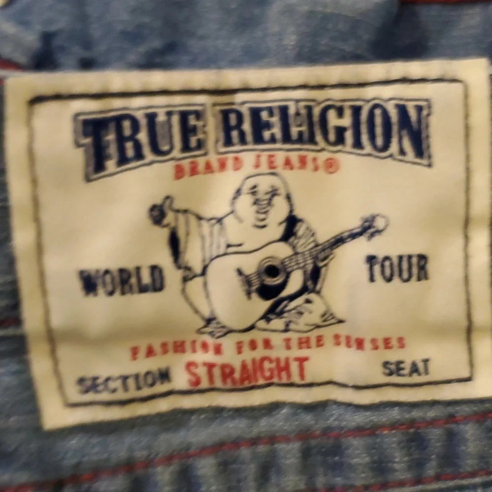 True Religion Jeans Straight with Flap Pockets Dragonfish Size 38